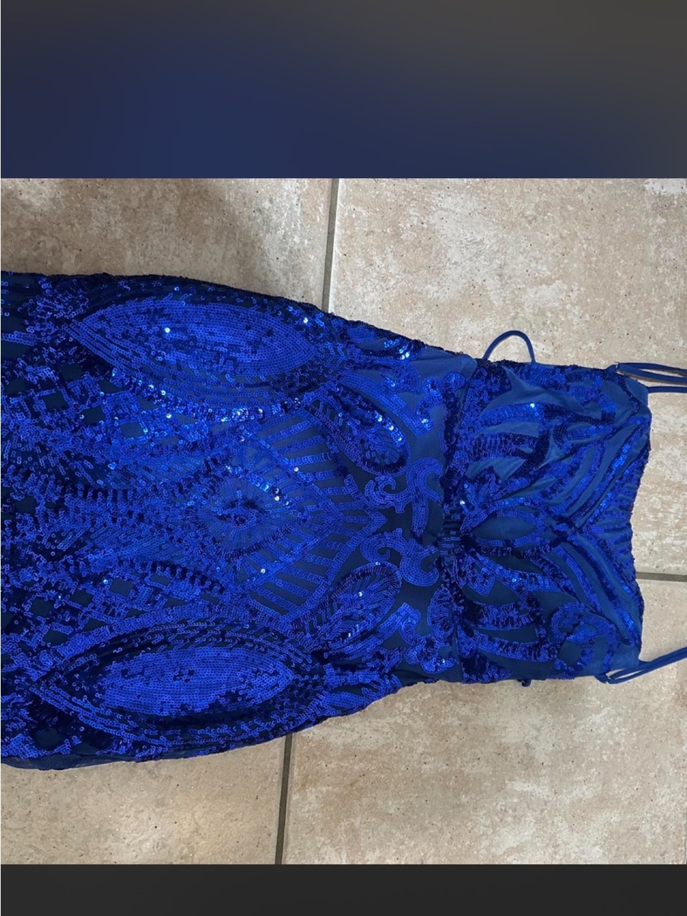 Lucy in the Sky Cobalt Blue Sequin Mini Dress